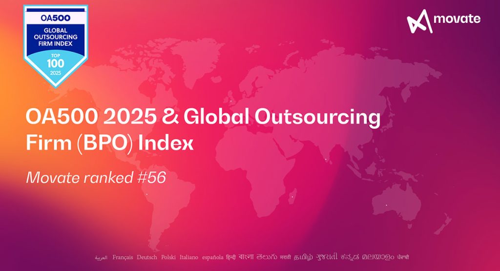 Movate named among the Top 100 Outsourcing Leaders by OA500 2025