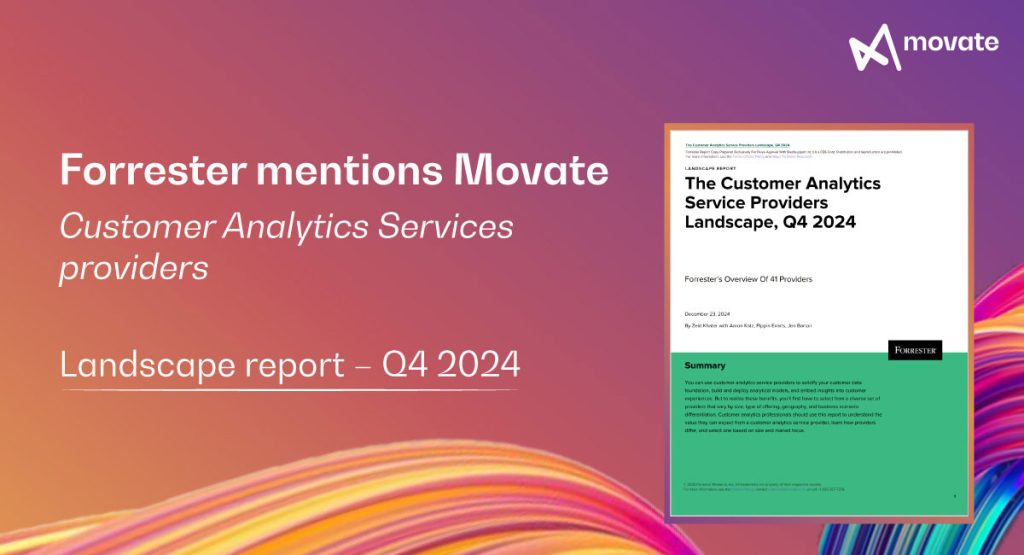 Forrester mentions Movate in The Customer Analytics Services Providers Landscape report