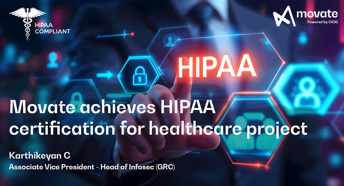 Healthcare data analytics dashboard powered by Movate with HIPAA-compliant security features